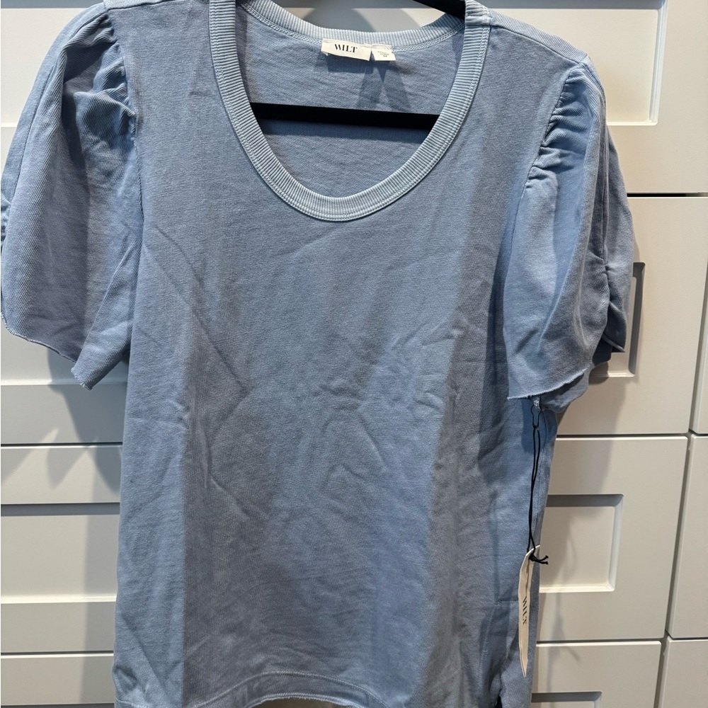 Wilt Light Blue Short Sleeve Top
